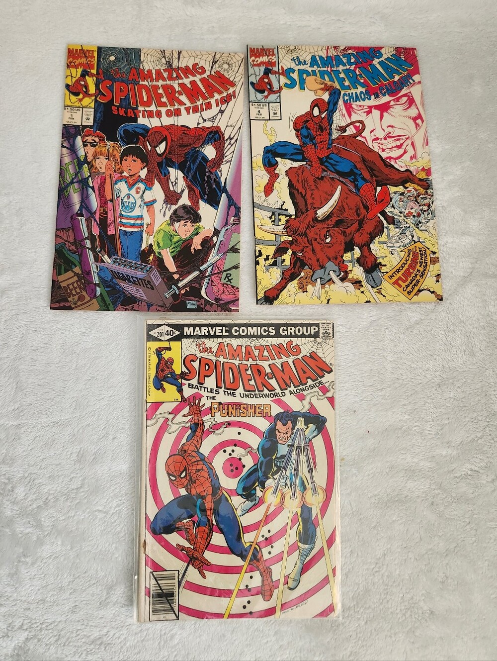 Amazing Spider-Man Lot #201 Punisher + Skating on Thin Ice #1 Chaos #4